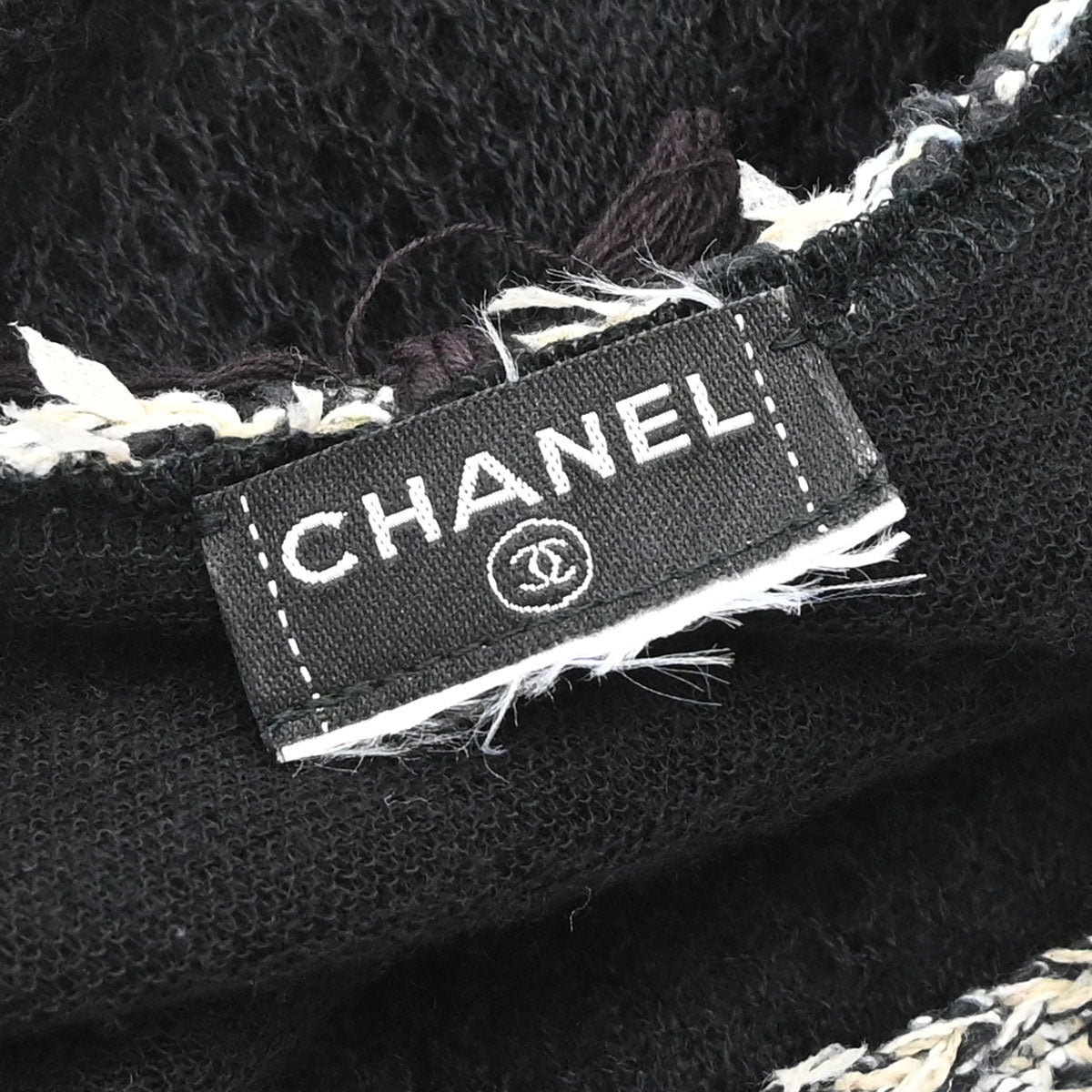 Chanel Set Cardigan Top Knit Black