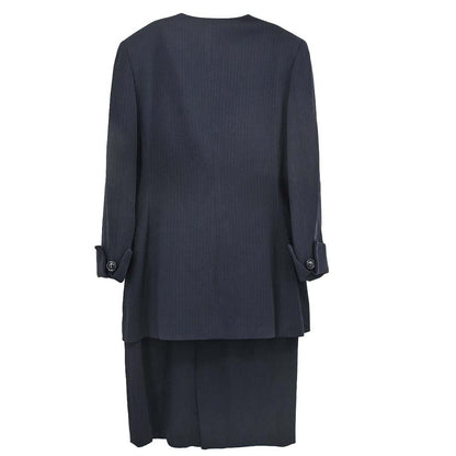 Christian Dior Setup Suit Jacket Skirt Navy #36–38