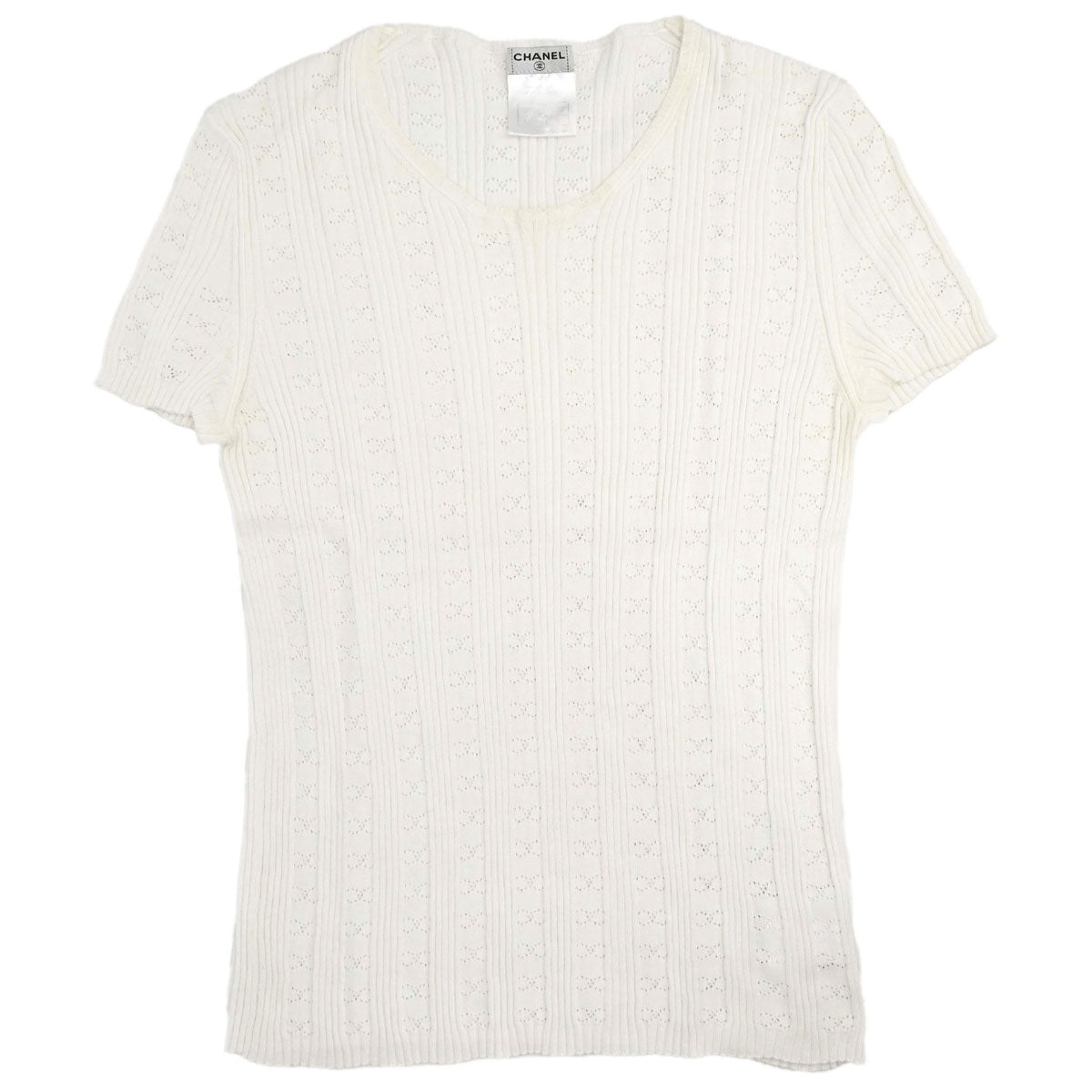 Chanel 2005 Short Sleeve Top White #38