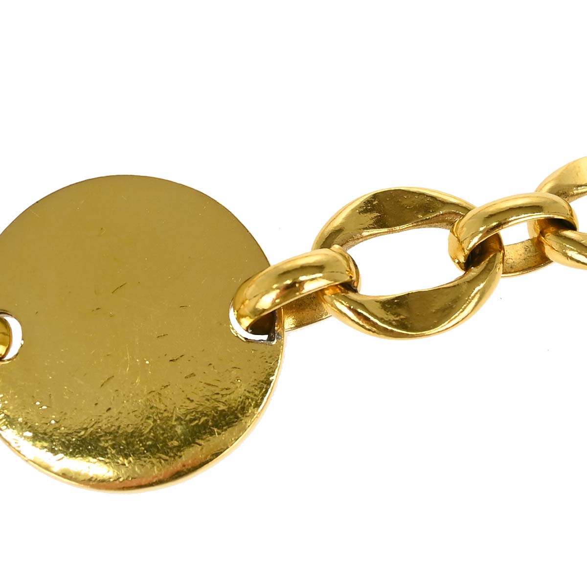 Chanel Chain Belt Icon Medallion Gold Small Good