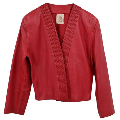 Loewe Sheepskin Leather Jacket Red #36