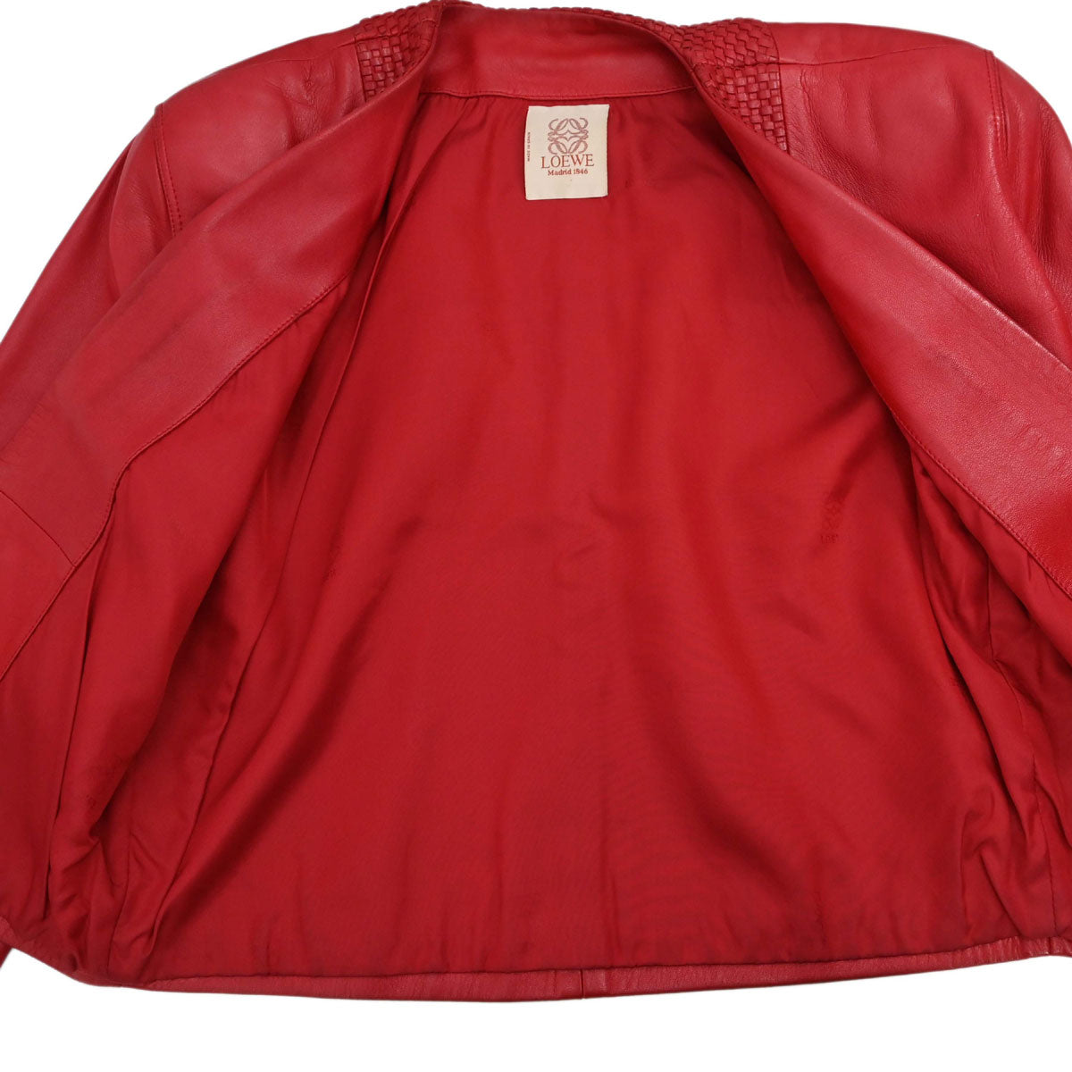 Loewe Sheepskin Leather Jacket Red #36