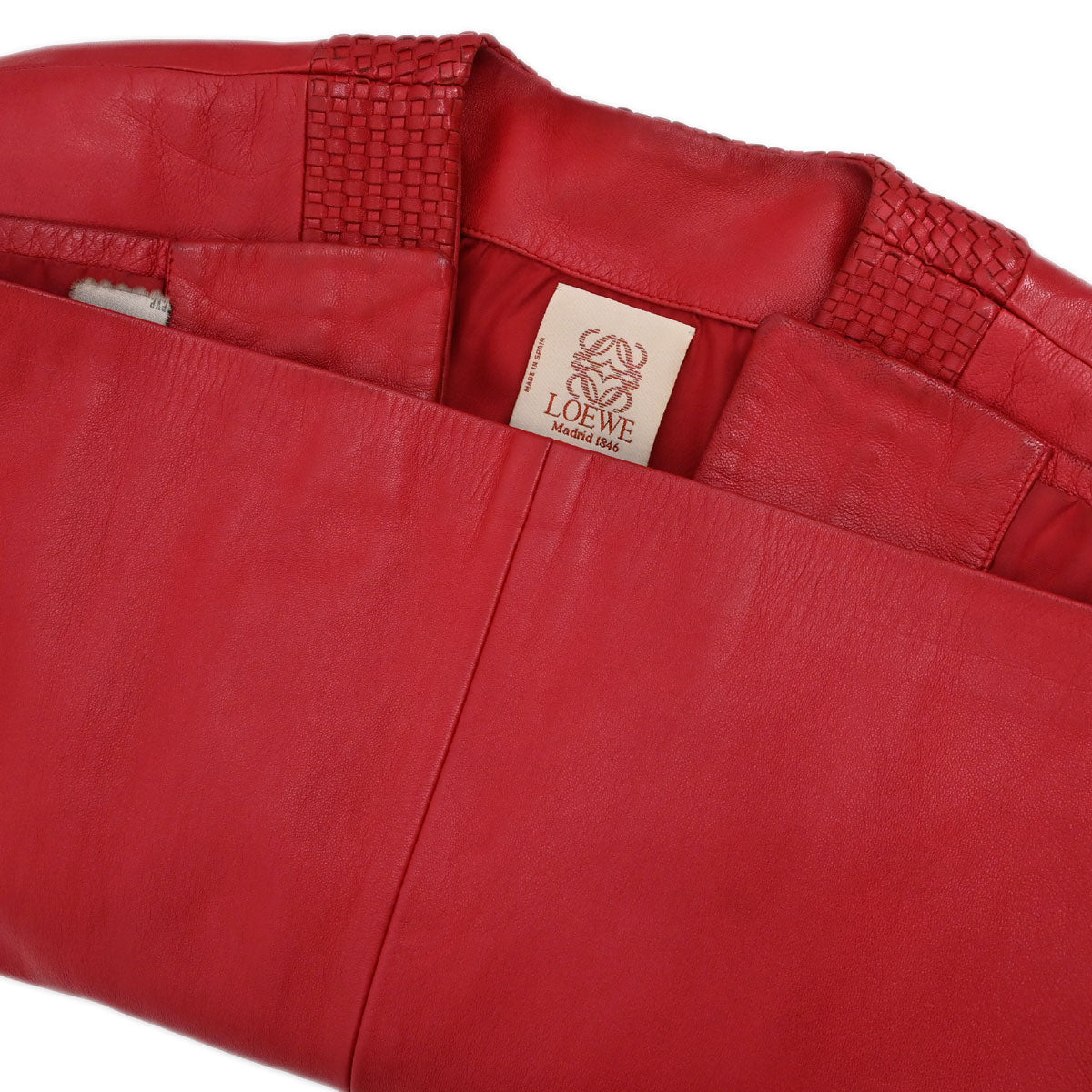 Loewe Sheepskin Leather Jacket Red #36