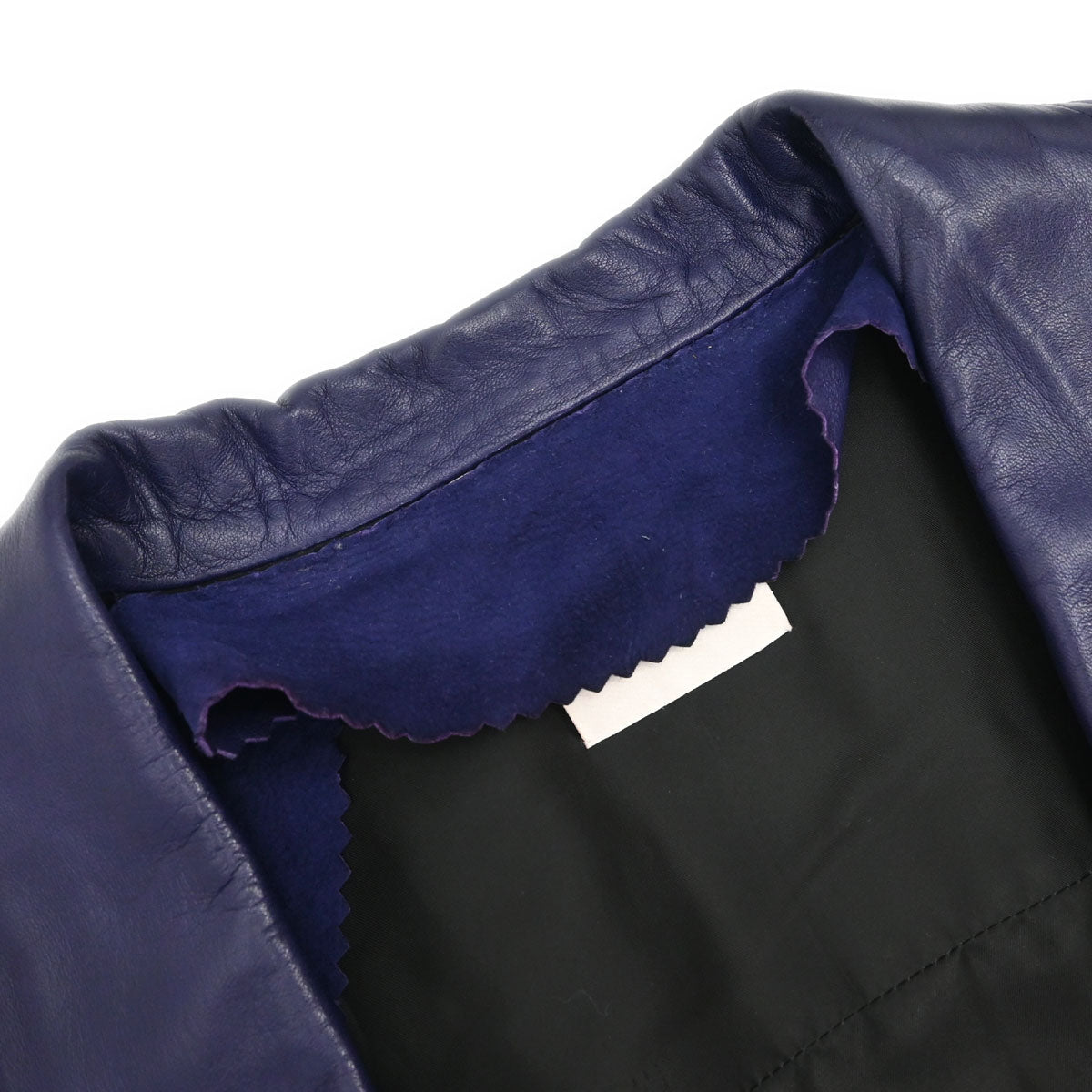 Loewe Single Breasted Leather Jacket Purple #40