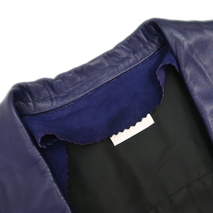Loewe Single Breasted Leather Jacket Purple #40