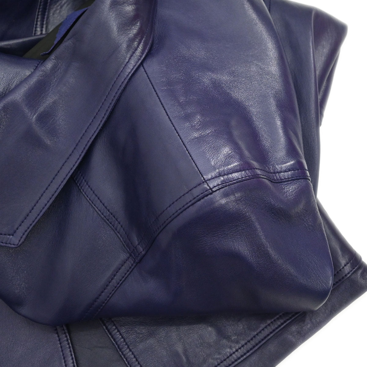 Loewe Single Breasted Leather Jacket Purple #40