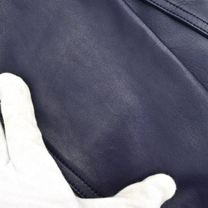 Loewe Single Breasted Leather Jacket Purple #40