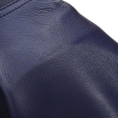 Loewe Single Breasted Leather Jacket Purple #40