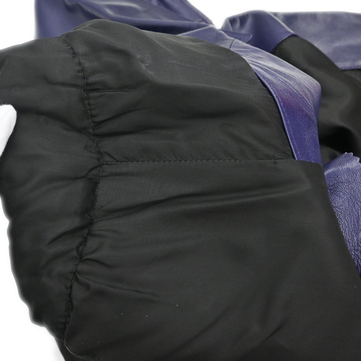 Loewe Single Breasted Leather Jacket Purple #40