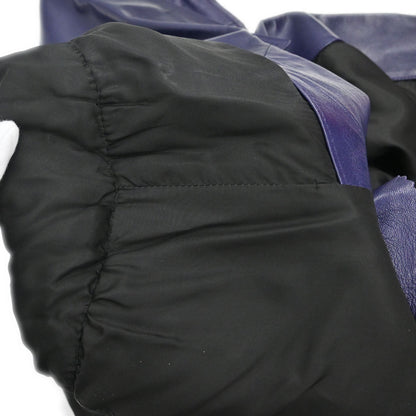 Loewe Single Breasted Leather Jacket Purple #40