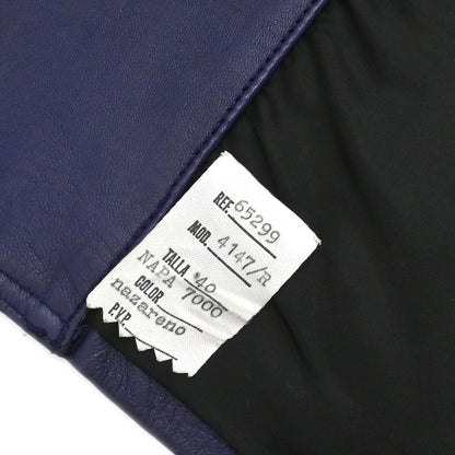 Loewe Single Breasted Leather Jacket Purple #40