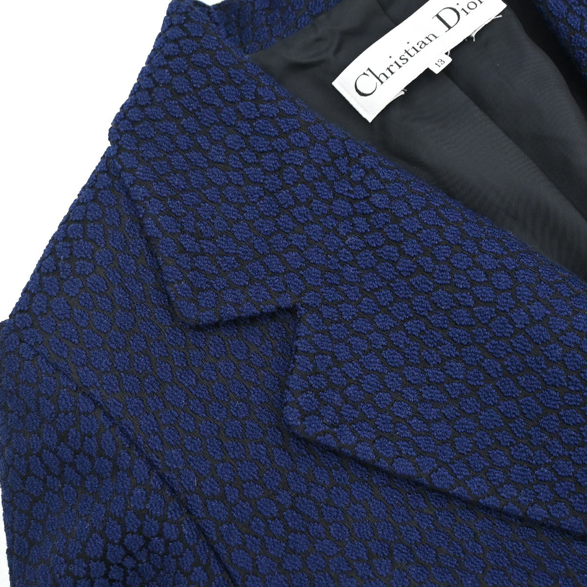 Christian Dior Setup Suit Jacket Skirt Navy #40–42