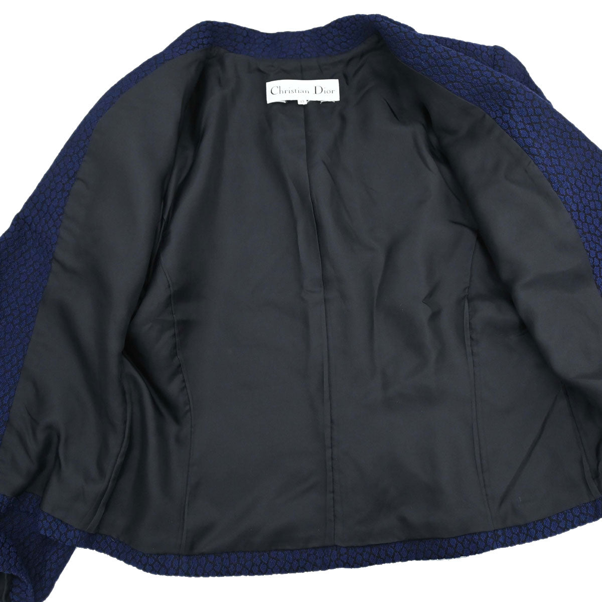 Christian Dior Setup Suit Jacket Skirt Navy #40–42