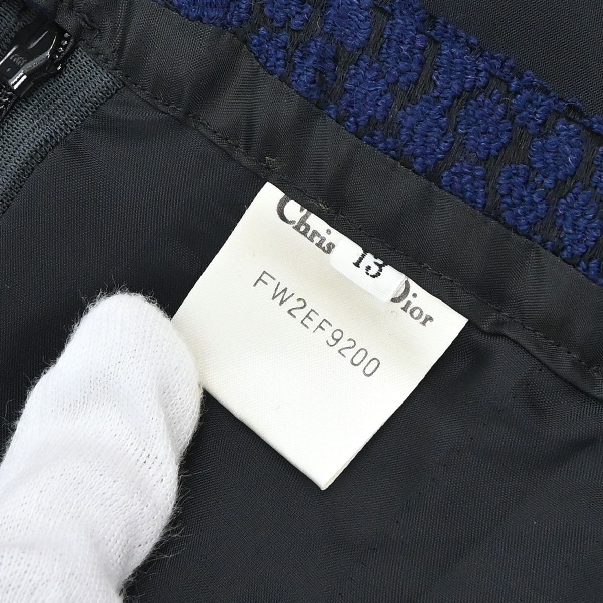 Christian Dior Setup Suit Jacket Skirt Navy #40–42