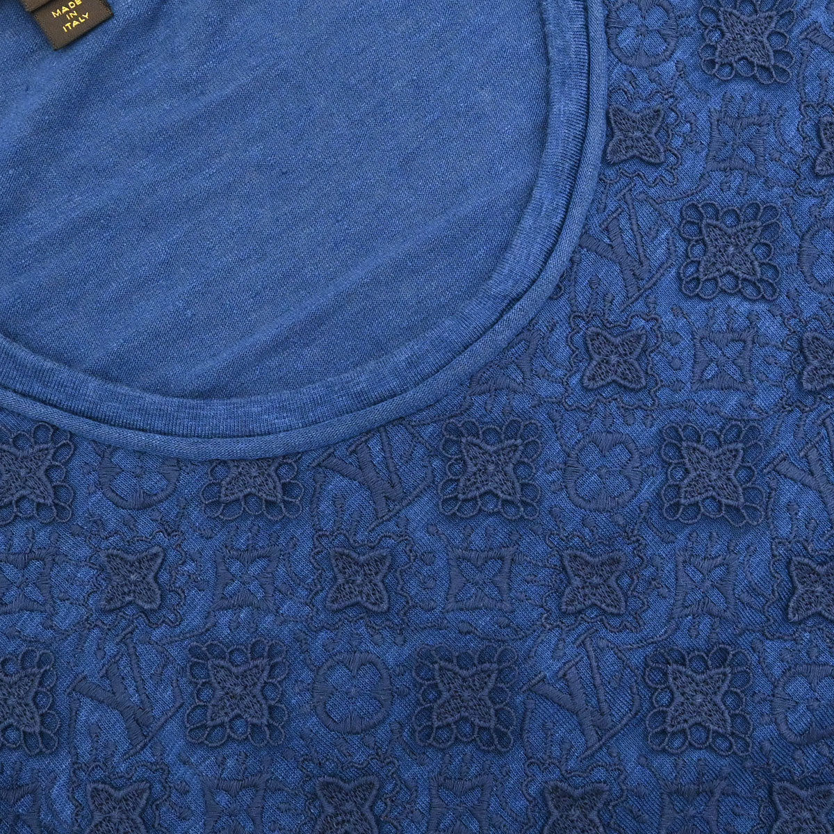 Louis Vuitton Sleeveless Dress Monogram Blue #M