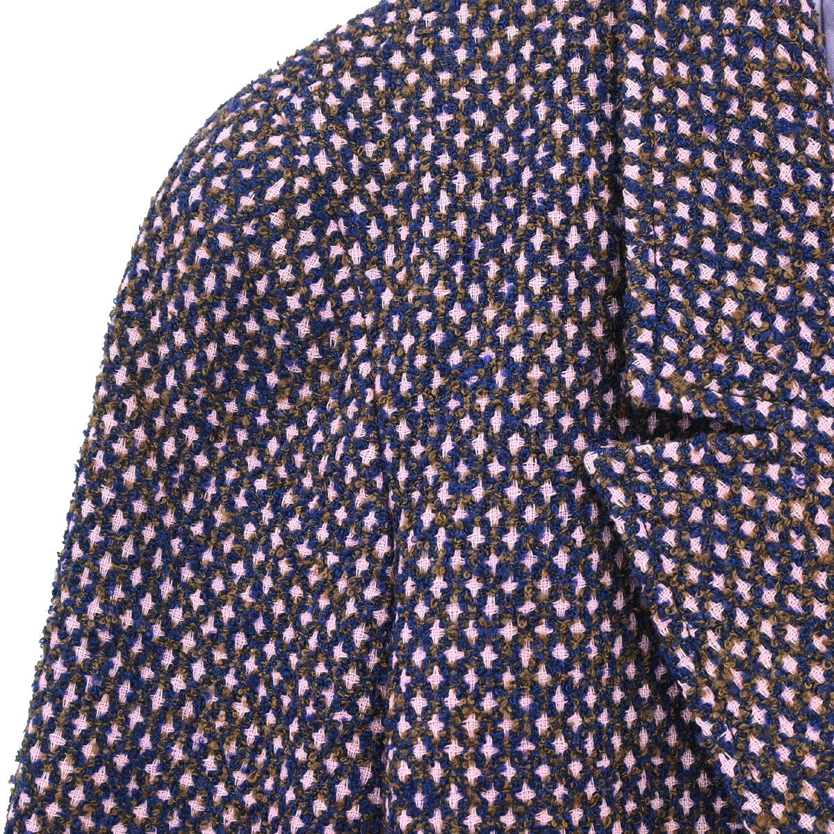 Chanel 1998 Double Breasted Tweed Jacket Pink #40
