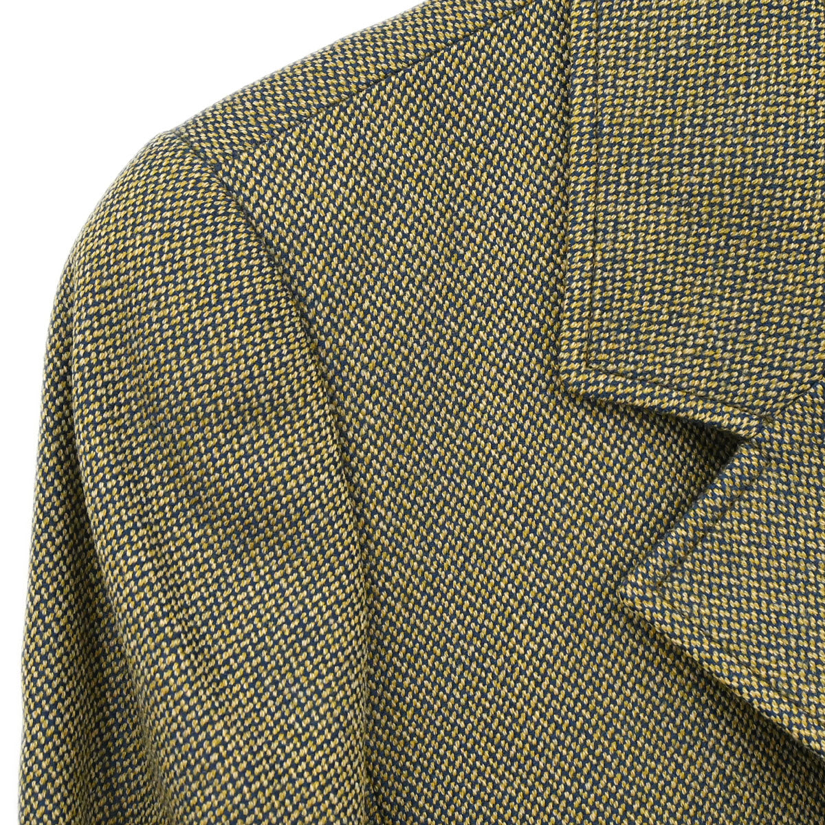 Chanel 1996 Single Breasted Tweed Jacket Khaki #42
