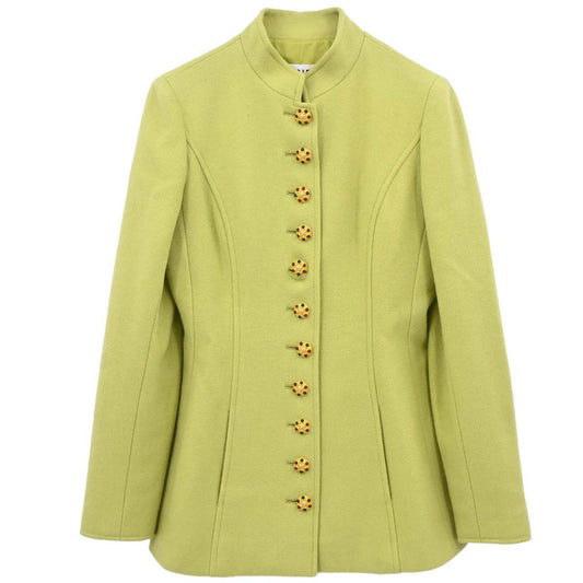 Chanel 1996 Gripoix Button Jacket Green #36