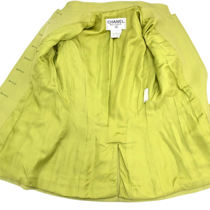 Chanel 1996 Gripoix Button Jacket Green #36