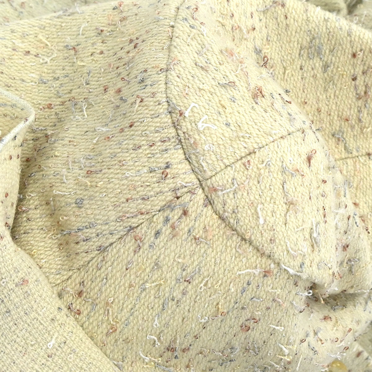 Chanel 1999 Ruffled Collar Jacket Tweed Green #40