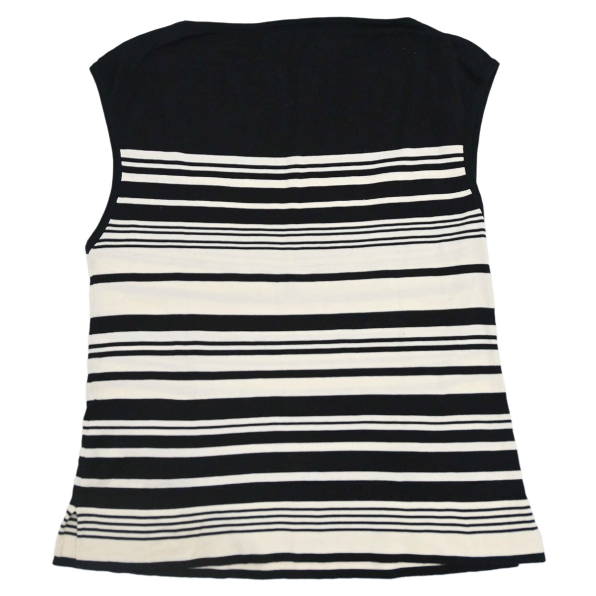 Chanel 1998 Sleeveless Top Border Black #40