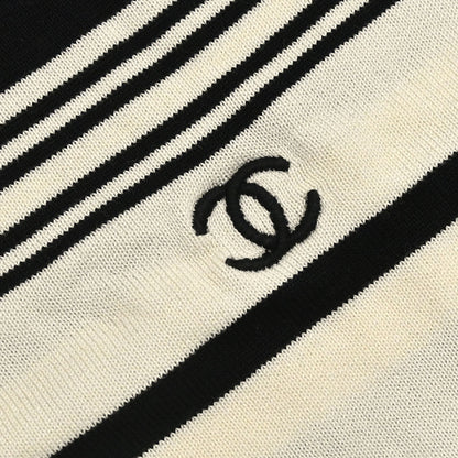 Chanel 1998 Sleeveless Top Border Black #40