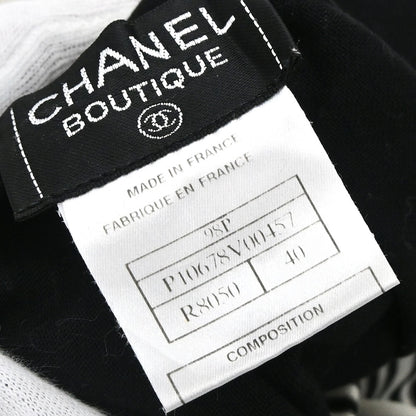 Chanel 1998 Sleeveless Top Border Black #40