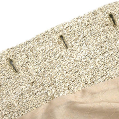 Chanel 2003 Single Breasted Jacket Tweed Beige #38