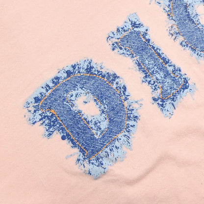 Christian Dior 2003 T-shirt Top Denim Print Pink #36