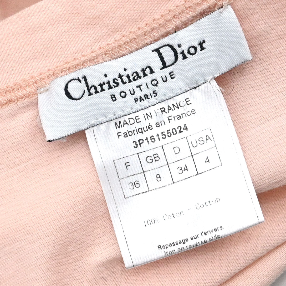 Christian Dior 2003 T-shirt Top Denim Print Pink #36
