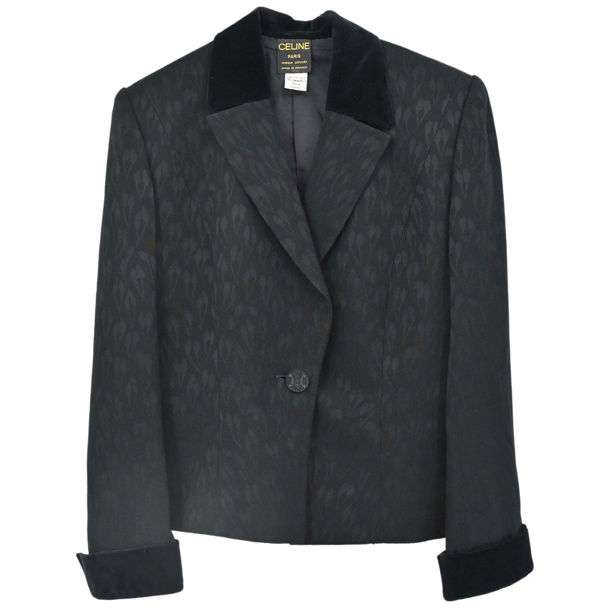 Celine Single Breasted Jacket Black #38