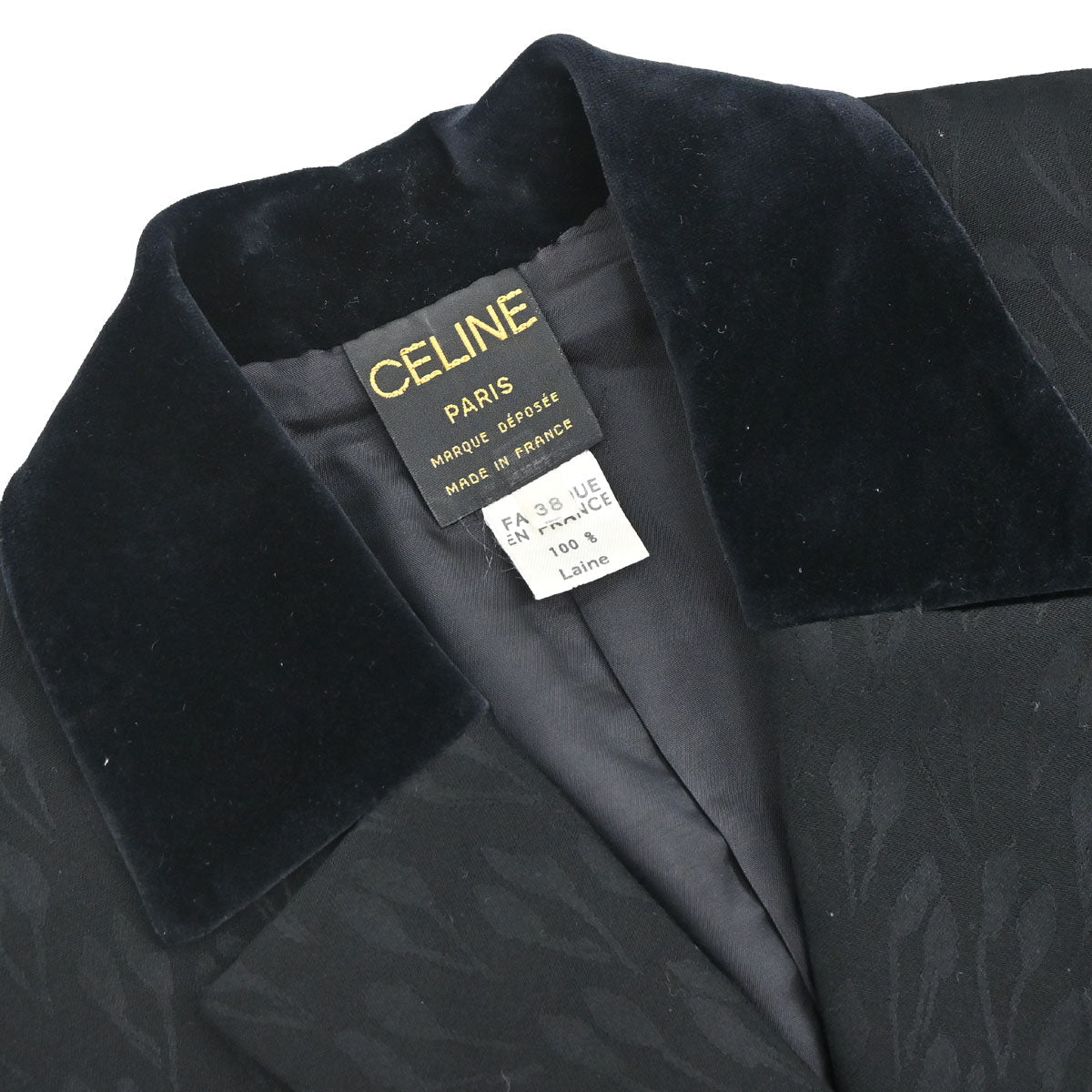 Celine Single Breasted Jacket Black #38