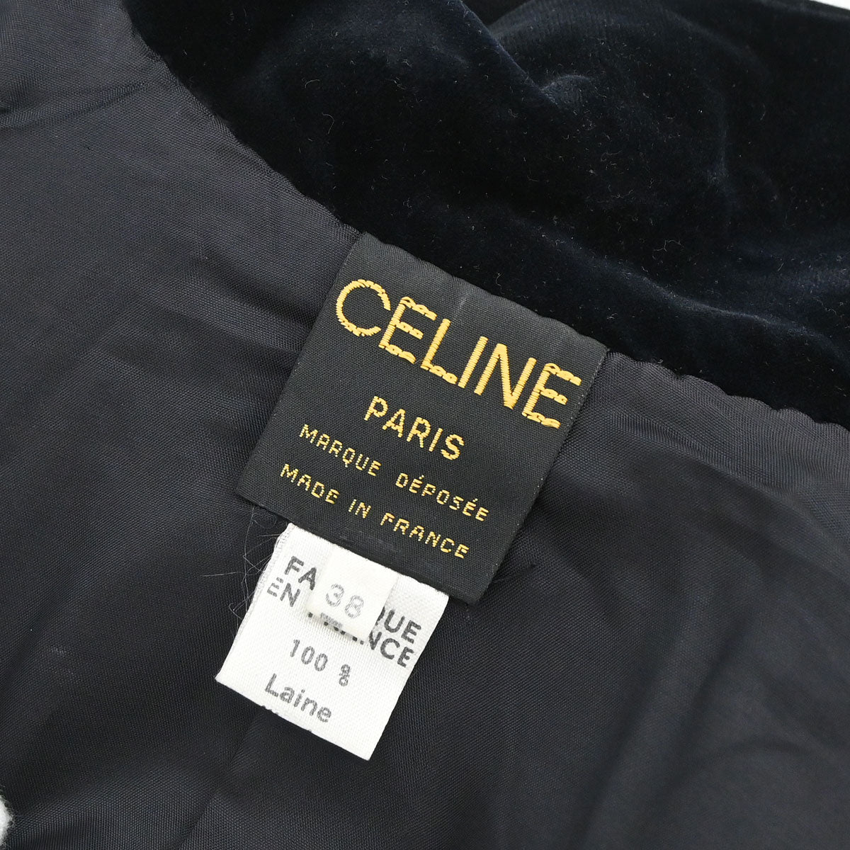 Celine Single Breasted Jacket Black #38