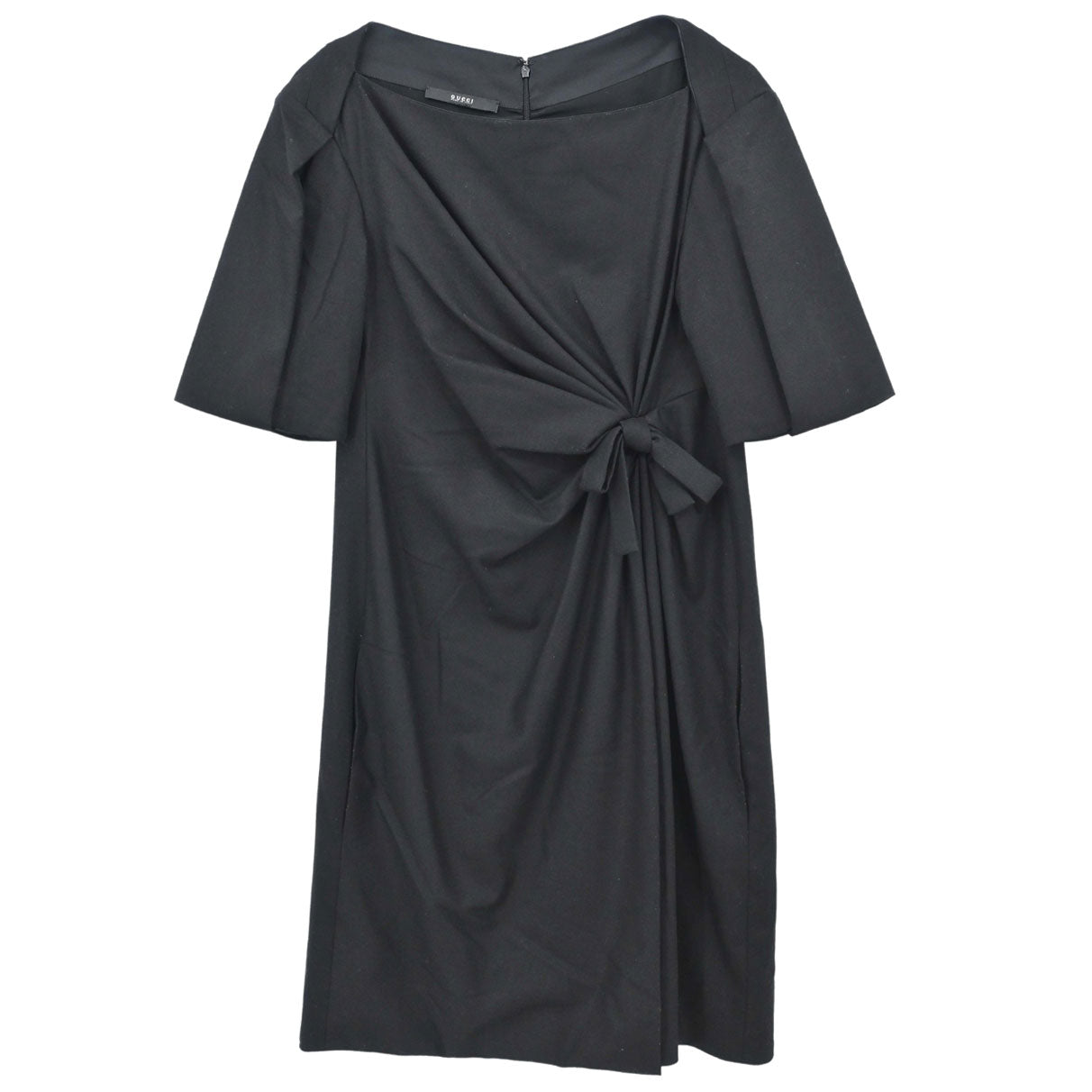 Gucci 2007 Short Sleeve Bow Dress Black