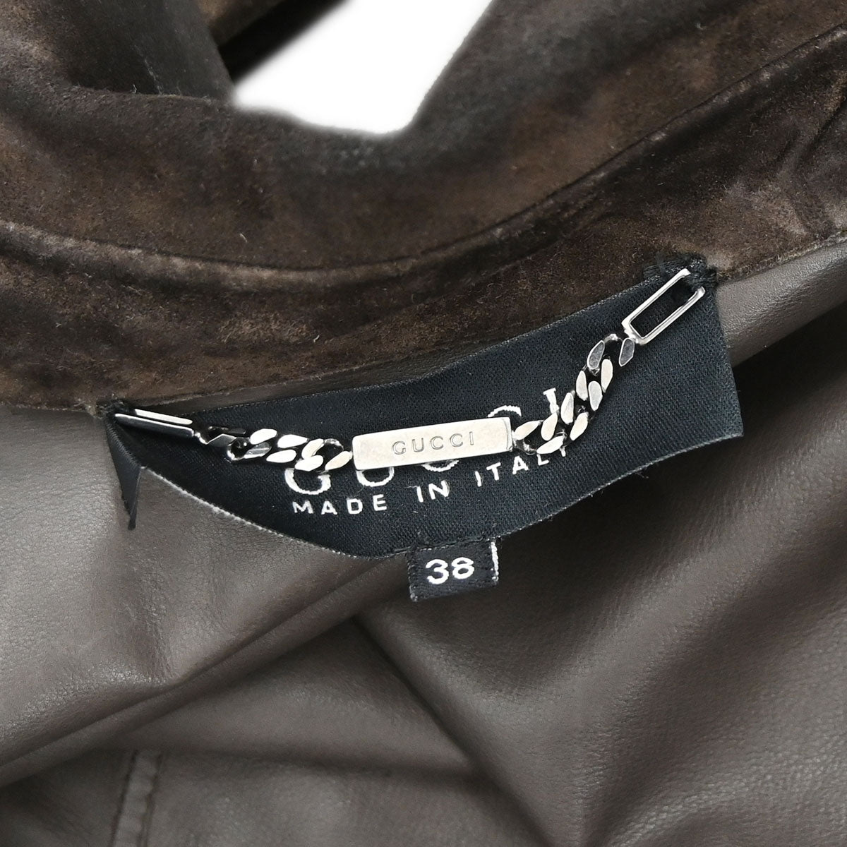 Gucci Lambskin Jacket Brown #38