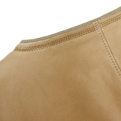 Prada 2006 Collarless Zip Up Jacket Beige #42