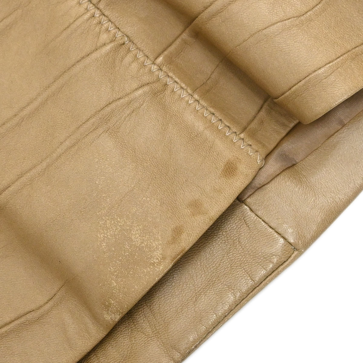 Prada 2006 Collarless Zip Up Jacket Beige #42