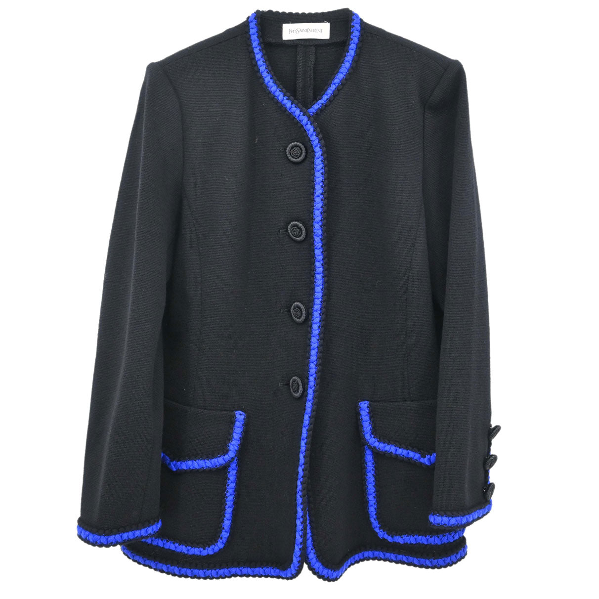 Yves Saint Laurent Cardigan Black Blue #M