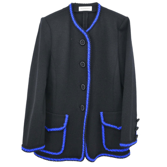 Yves Saint Laurent Cardigan Black Blue #M