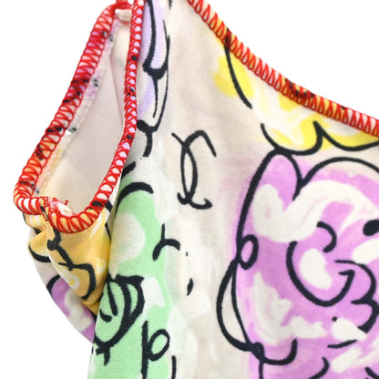 Chanel 2000 Swimwear Swimsuit Floral White #38