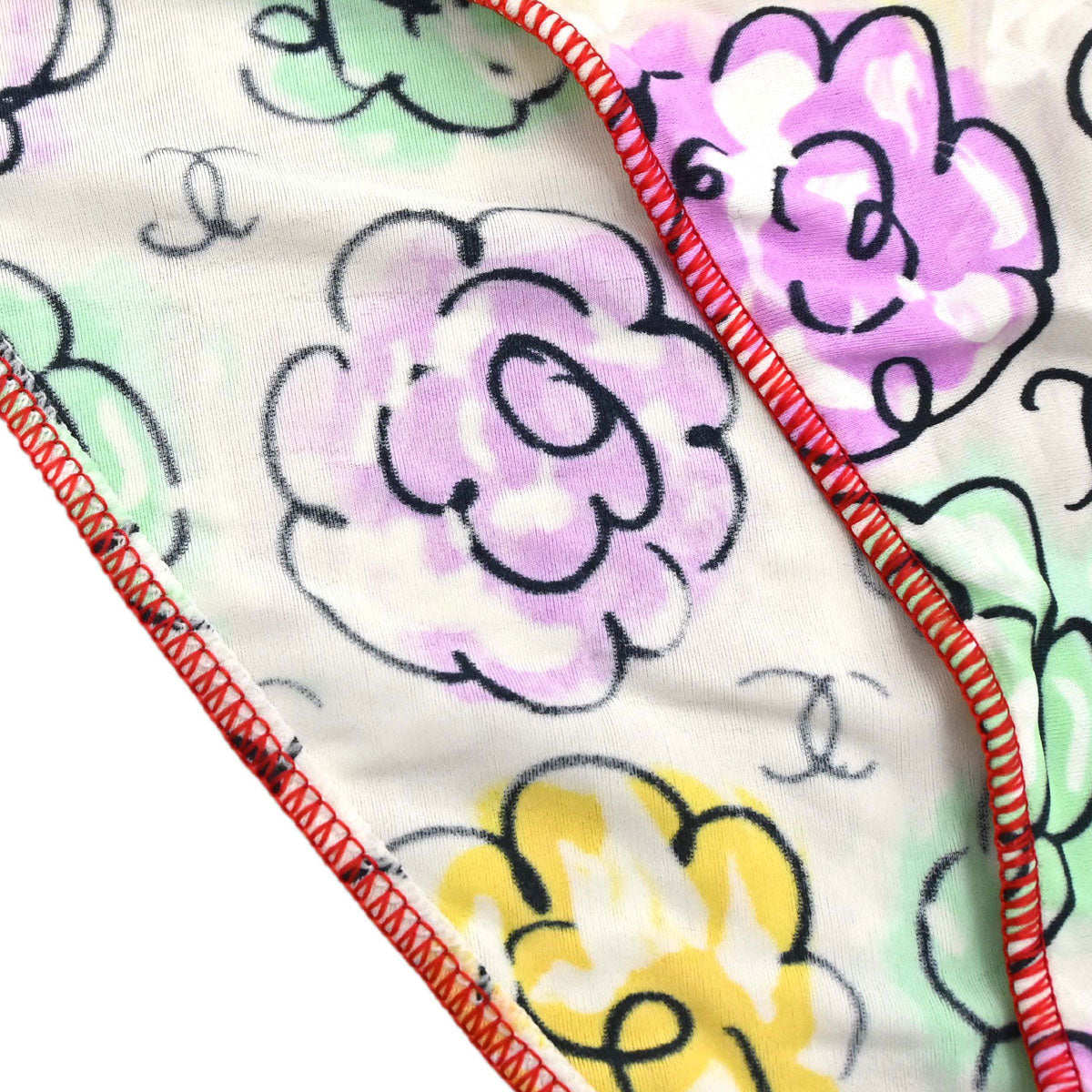 Chanel 2000 Swimwear Swimsuit Floral White #38