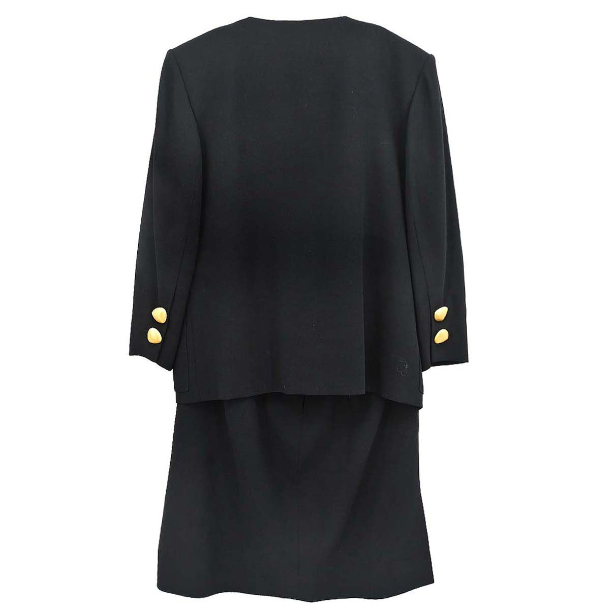 Yves Saint Laurent Setup Suit Jacket Skirt Black #36 #38