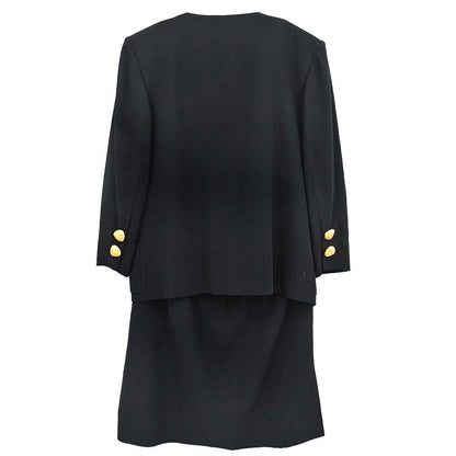 Yves Saint Laurent Setup Suit Jacket Skirt Black #36 #38