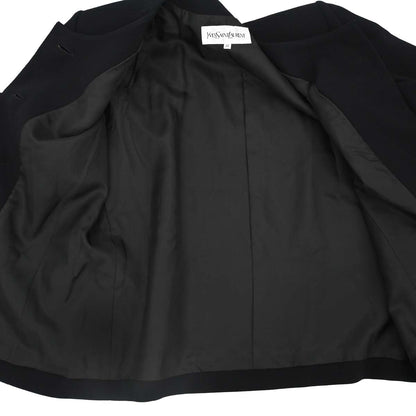 Yves Saint Laurent Setup Suit Jacket Skirt Black #36 #38