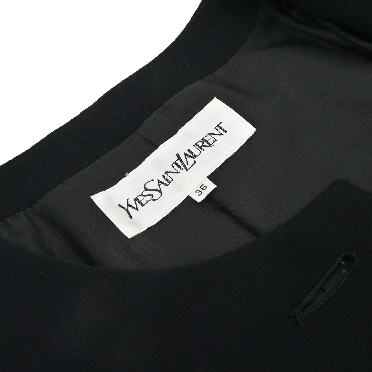 Yves Saint Laurent Setup Suit Jacket Skirt Black #36 #38