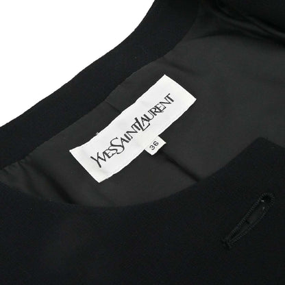 Yves Saint Laurent Setup Suit Jacket Skirt Black #36 #38