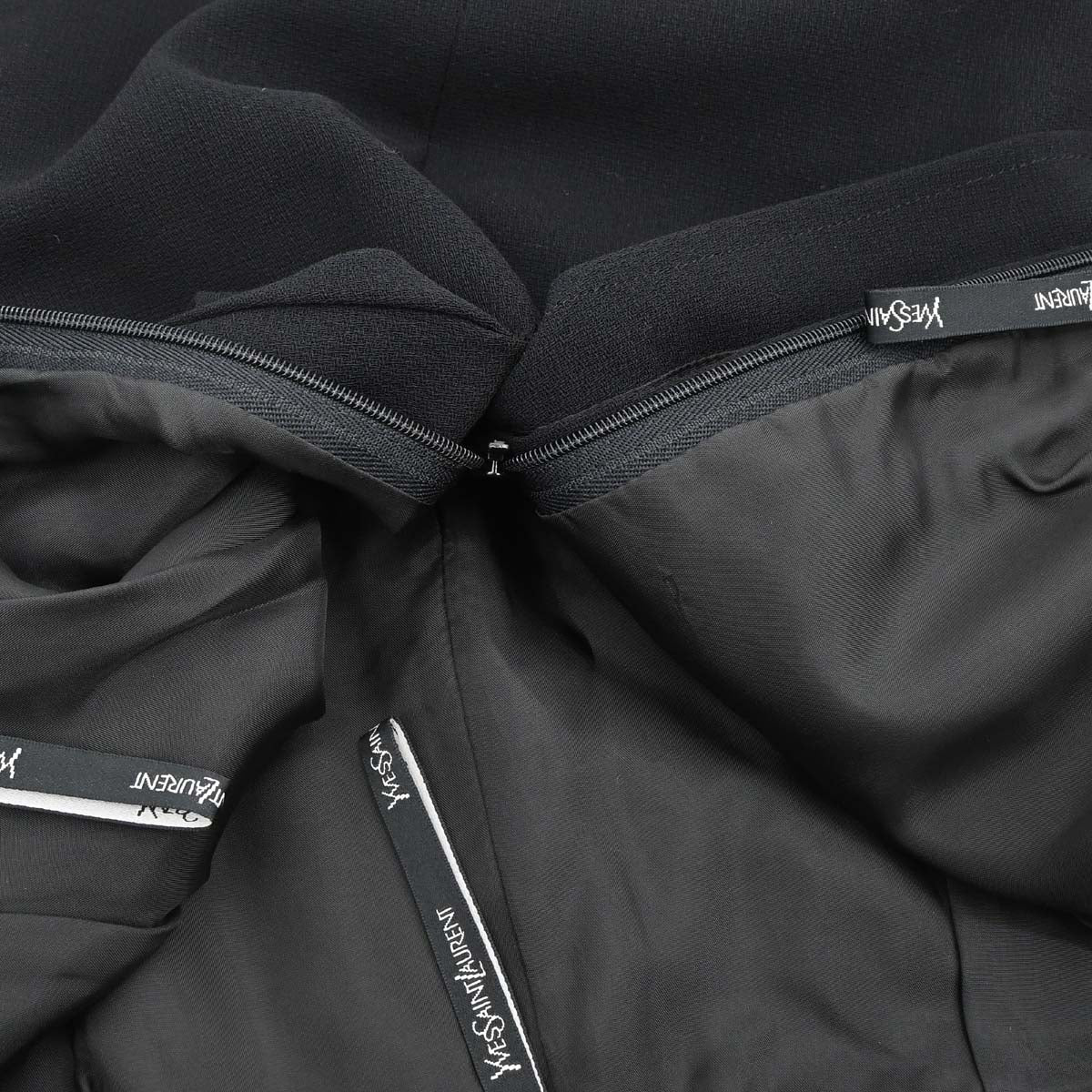 Yves Saint Laurent Setup Suit Jacket Skirt Black #36 #38