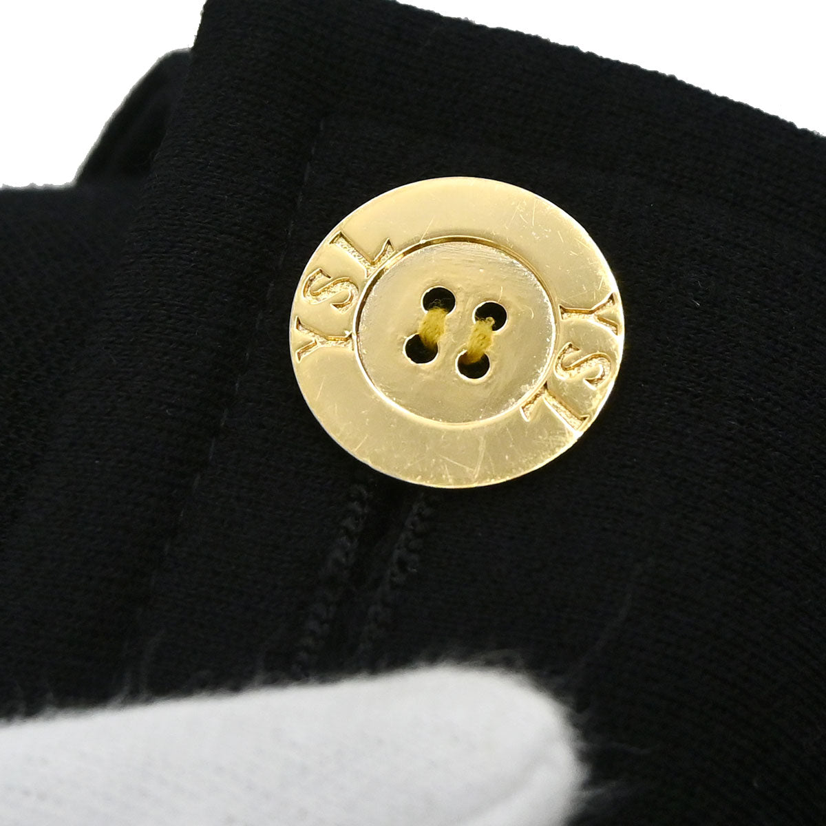 Yves Saint Laurent Collarless Jacket Black #L
