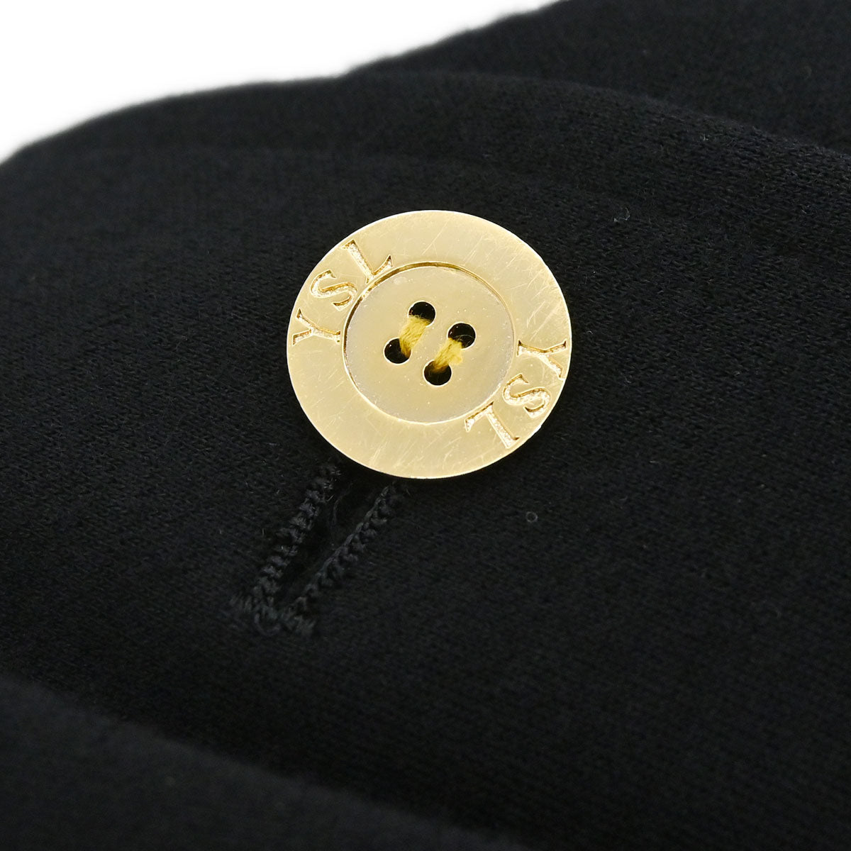 Yves Saint Laurent Collarless Jacket Black #L