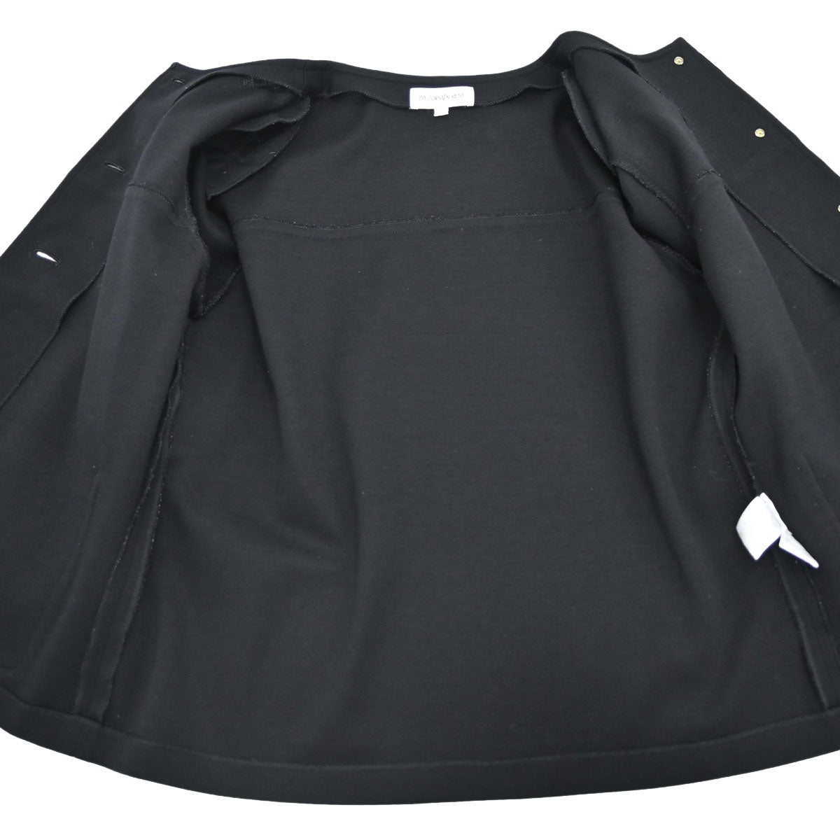 Yves Saint Laurent Collarless Jacket Black #L